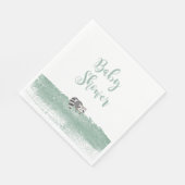 Serviette En Papier Bois Bébé Animaux Végétation Baby shower serviette (Coin)