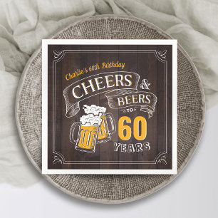 Serviette En Papier Bois Bravo Et Bières À Tout Âge Anniversaire