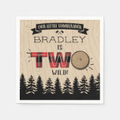 Serviette En Papier Bois de bûcheron à plaies rustiques 2e anniversair (Devant)