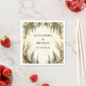 Serviette En Papier Bois de Cerf Rustique Rustique (En situation)