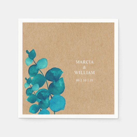 Serviette En Papier Bois de eucalyptus rustique (Devant)