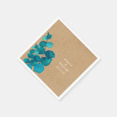 Serviette En Papier Bois de eucalyptus rustique (Coin)