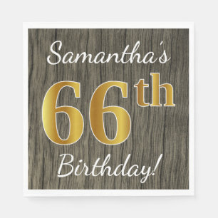 Serviette En Papier Bois de Faux, anniversaire d'or de Faux