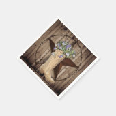 Serviette En Papier bois de grange rustique étoile occidentale cowboy  (Coin)