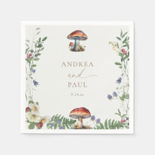 Serviette En Papier Bois élégant Mariage en forêt