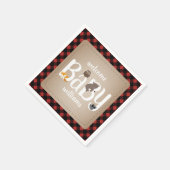 Serviette En Papier Bois endormi Animaux Plaid Baby shower (Coin)