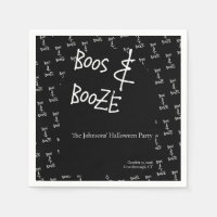Bois et Booze Halloween Party Noir et Blanc