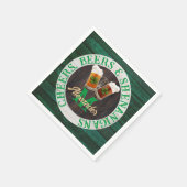 Serviette En Papier Bois rustique Cheers Bières Shenanigans (Coin)