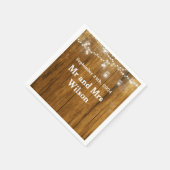 Serviette En Papier Bois rustique Mason Jar Hanging Lights cocktail (Coin)