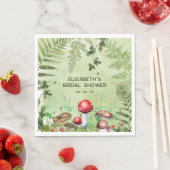 Serviette En Papier Bois rustique Verdure Champignons Champignons Ferm (En situation)