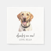 Serviette En Papier Bois Sur Moi ! Labrador Retriever chien animal Mar (Devant)