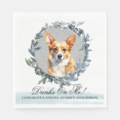 Serviette En Papier Bois sur moi ! Mariage de animal de compagnie de c (Devant)