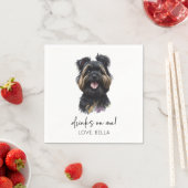 Serviette En Papier Bois Sur Moi ! Mariage de chien Affenpinscher (En situation)
