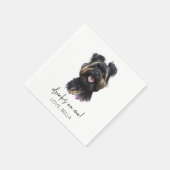 Serviette En Papier Bois Sur Moi ! Mariage de chien Affenpinscher (Coin)