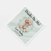 Serviette En Papier Bois Sur Moi ! Mariage de chien Cockapoo (Coin)