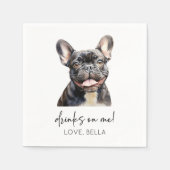 Serviette En Papier Bois Sur Moi ! Mariage de chien de chien de taurea (Devant)