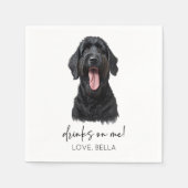 Serviette En Papier Bois Sur Moi ! Mariage de chien de Terrier russe n (Devant)