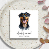 Serviette En Papier Bois Sur Moi ! Mariage de chien Rottweiler