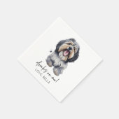 Serviette En Papier Bois Sur Moi ! Mariage de chiens Havanais (Coin)