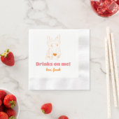 Serviette En Papier Bois sur moi ! Napkins Mariage Schnauzer (En situation)