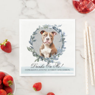 Serviette En Papier Bois sur moi ! Pitbull Chien mariage animal