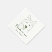 Serviette En Papier Bois sur moi ! Serviettes Mariage Husky (Coin)