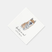 Serviette En Papier Bois Sur Moi ! Shiba Inu Chien Mariage animal (Coin)
