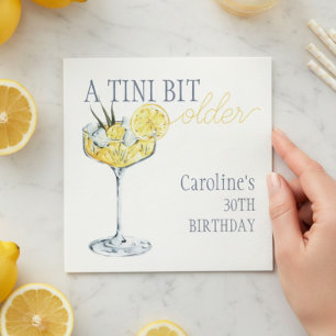 Serviette En Papier Boisson au citron Un peu plus âgé 30e anniversaire