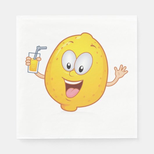 Serviette En Papier Boisson de citron juteux (Devant)
