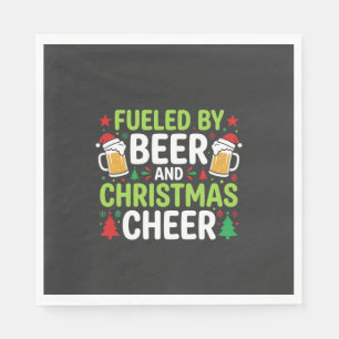 Serviette En Papier Boisson de Noël Bière Vectorielle de Fête