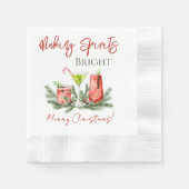 Serviette En Papier Boisson de Noël Making Spirits Bright festive (Devant)