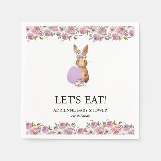 Serviette En Papier Boisson de Pâques Baby Shower (Devant)