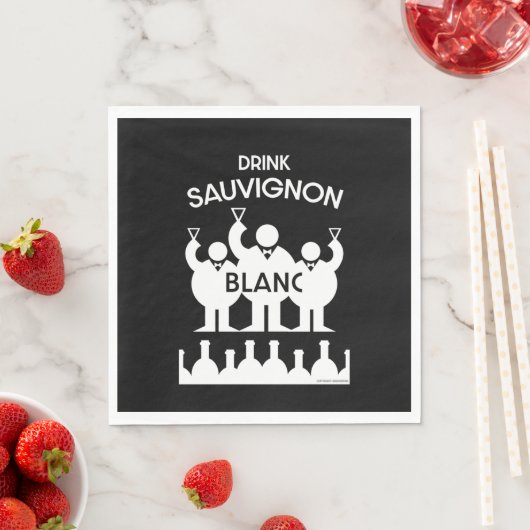 Serviette En Papier Boisson de vin Sauvignon Blanc (En situation)