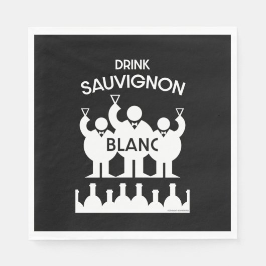 Serviette En Papier Boisson de vin Sauvignon Blanc (Devant)