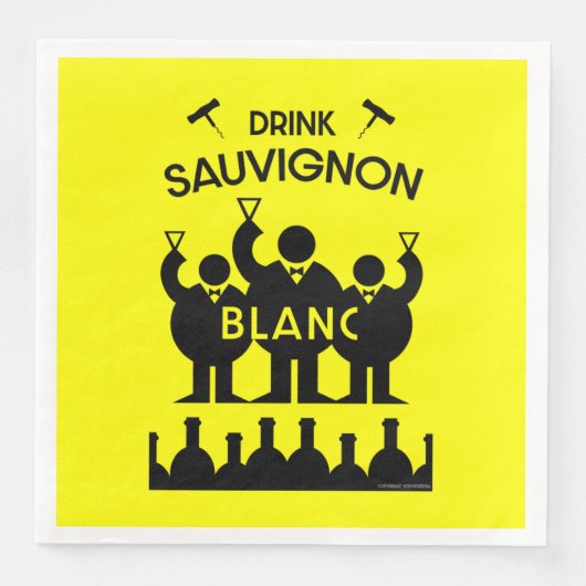 Serviette En Papier Boisson de vin Sauvignon Blanc (Devant)