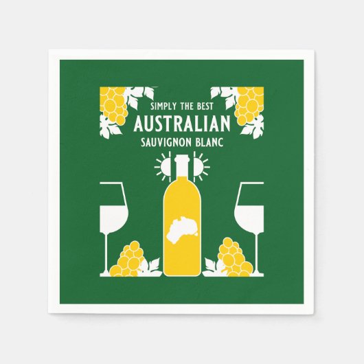 Serviette En Papier Boisson de vin Sauvignon Blanc (Devant)