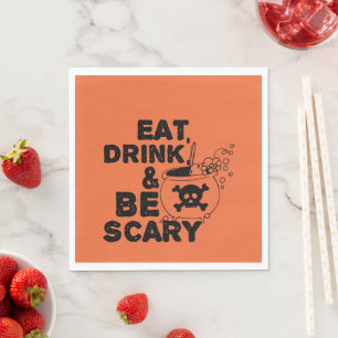 Serviette En Papier Boisson d'Halloween Orange