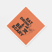 Serviette En Papier Boisson d'Halloween Orange (Coin)