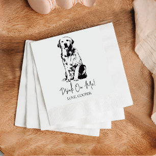 Serviette En Papier Boisson D'Or Sur Moi Chien Cocktail Personnalisé N