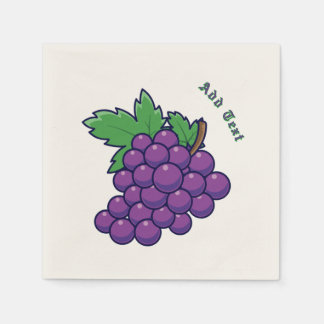 Serviette En Papier Boisson élégante de grappe de raisin Tissus Ajoute
