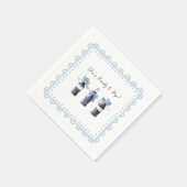 Serviette En Papier Boisson gazeuse bébé bleu prête à POP (Coin)