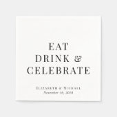 Serviette En Papier Boisson moderne pour manger Célébrer le Mariage (Devant)