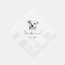 Boisson Pit Bull Dessinée à la Main sur Cocktail