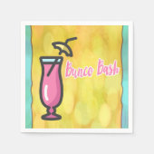 Serviette En Papier Boisson Rose Bunco Bash Amusants Cocktail Napkin (Devant)