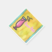 Serviette En Papier Boisson Rose Bunco Bash Amusants Cocktail Napkin (Coin)