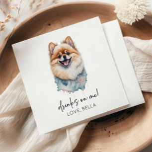Serviette En Papier Boissons aux frais de la maison ! Mariage de chien