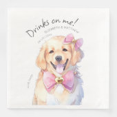 Serviette En Papier Boissons aux miennes Goldie Aquarelle Amusement Ch (Devant)