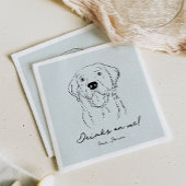 Serviette En Papier Boissons bleues sur moi Chien croquis Papier Napki