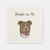 Serviette En Papier Boissons de chien sur mes serviettes (chien) (Devant)