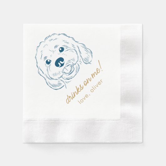 Serviette En Papier Boissons de Me Pet Mariage serviettes (Devant)